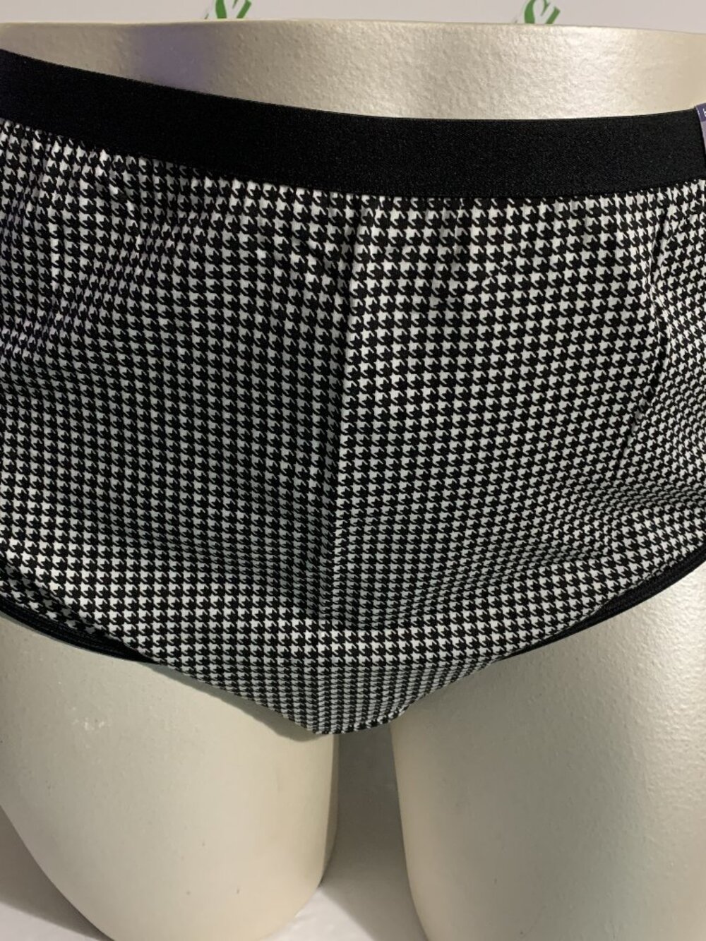 Catherines Hi-Cut Brief Panties Underwear Cotton Blend Houndstooth Plus 15 or 5X